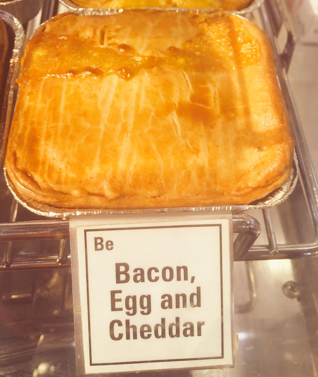 Pie2Squared's tweet photo. For those of you just waking up, come give our Bacon &amp; Egg pie a try. It’s simply eggs, crumbled bacon and Ontario Cheddar all wrapped in our short crust pastry. #piesquared #torontoeats #yyzeats #torontofood  @YorkdaleStyle #bloor #foodpornto #bayadelaide #baconandeggs https://t.co/pciMuOemeZ