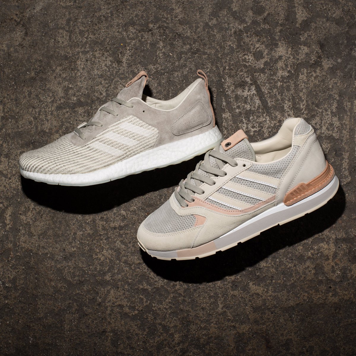 UNDEFEATED_SF's tweet photo. SoleBox x adidas Consortium Quesence and Pureboost DRP // Available now at All Undefeated Chapter Stores and https://t.co/ERy4xfO89W https://t.co/qKkt1VJQmx