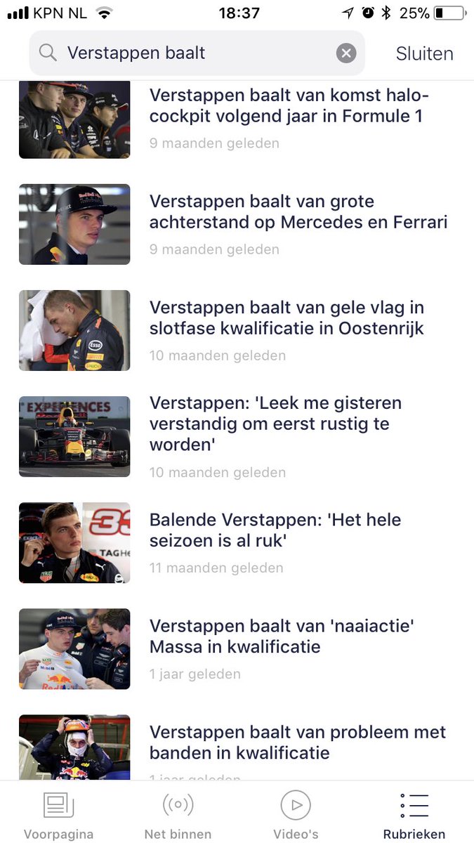 rkessels's tweet photo. Op @NUnl is grootste deel van het nieuws over @Max33Verstappen dat hij baalt... #kanhetietspositiever? https://t.co/Ul07i98Kup