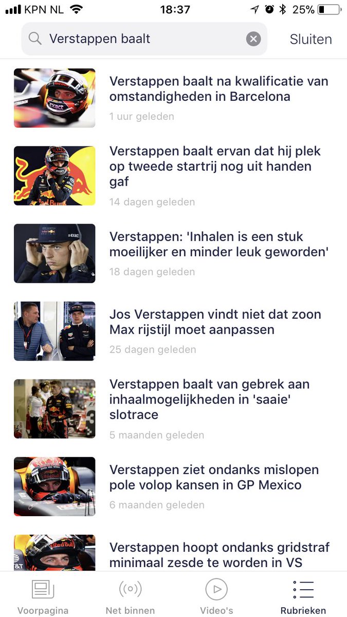 rkessels's tweet photo. Op @NUnl is grootste deel van het nieuws over @Max33Verstappen dat hij baalt... #kanhetietspositiever? https://t.co/Ul07i98Kup