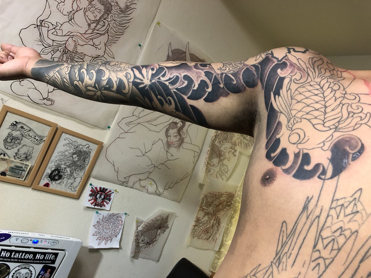 NotattooNolife's tweet photo. 久々仕事しました
腹の龍は関係ないです
#tattoo #irezumi
#inked #horishino
#ezcartridge #dinamicink
#japan #tokyo #nishikasai https://t.co/W7DbBPB9zS