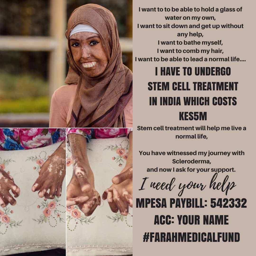 FarahKhaleck's tweet photo. Yo #KOT you took githeri man to the President! help out your girl here...#IfikiePresidentUhuruKenyatta #FarahMedicalFund please please I need your support. @UKenyatta @MEsipisu https://t.co/24A9gcd70O
