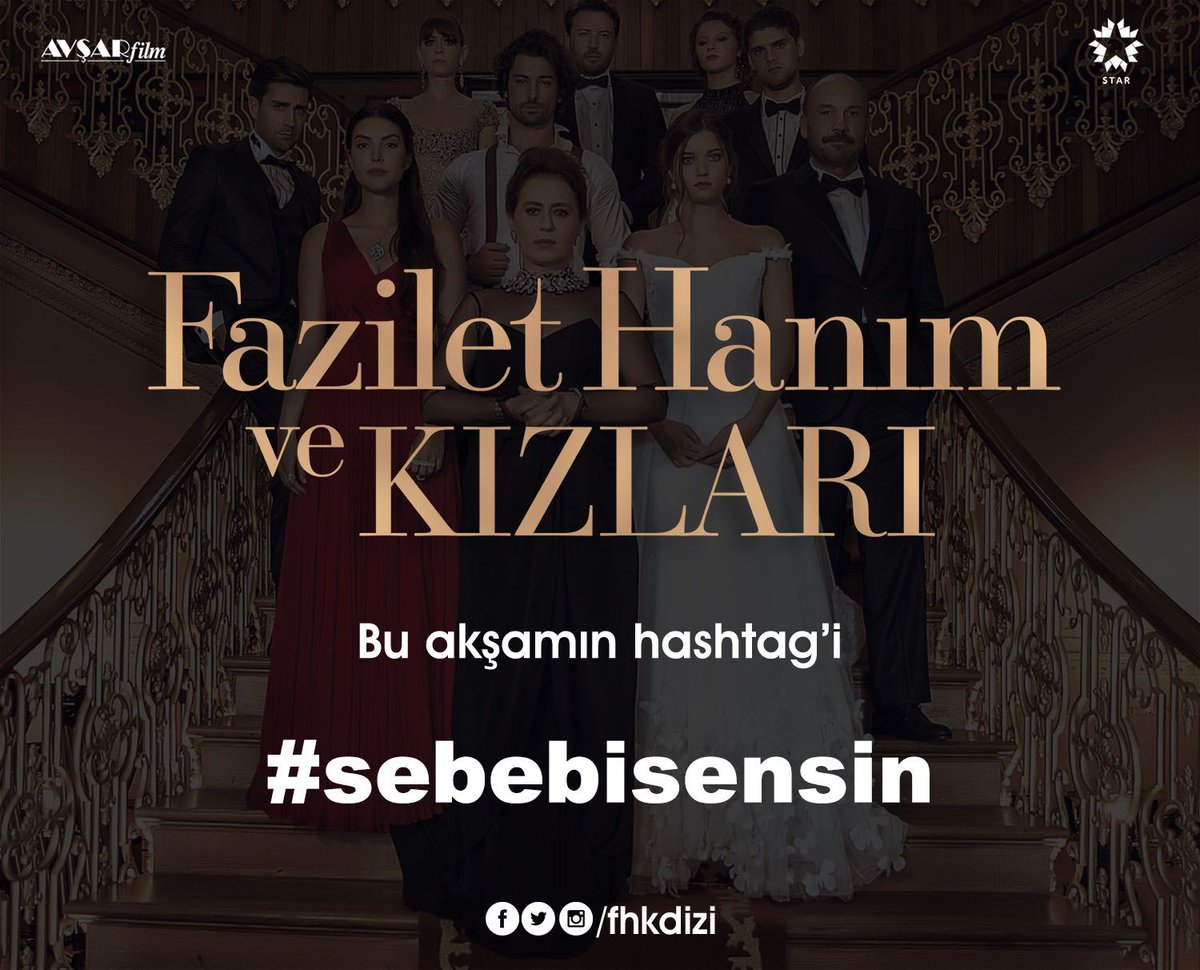 fhkdizi's tweet photo. #fazilethanımvekızları az sonra Star TV ekranlarında başlıyor!
Yorumlarınızı #sebebisensin etiketiyle paylaşabilirsiniz. https://t.co/58Rz2pwANE
