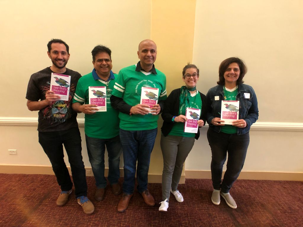 NYCScrumDay's tweet photo. Thanks to #keynote speaker @jeffpatton at #basd2018 for signed copies of your books. 5 of our great #volunteers received them as parting gifts! https://t.co/jhZ1NmNs9r