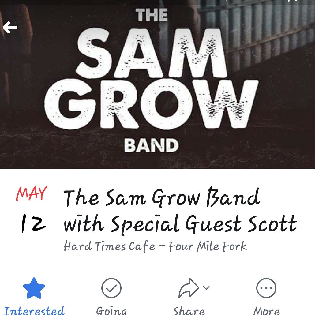 mpb143cy's tweet photo. The party is at #Hardtimescafe #fourmilefork #Fredericksburg #Virginia #tonight! @samgrowmusic will be rockin' the stage! So excited! Make sure you are there! https://t.co/jJ7FXMRqnV