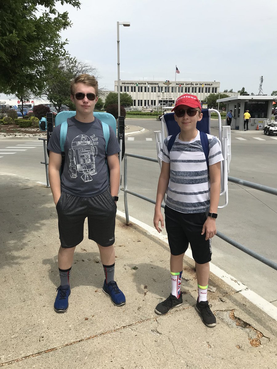Pattinolen's tweet photo. We are here! #GPofIndy @IMS in our @USWAGGEAR socks. https://t.co/lxIeOU7Dng