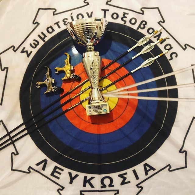 DimitriadisDio's tweet photo. 1st place in final8 cup in Paphos and a trophy for home. #hoyttargetarchery #bowsofchampions #threadzcustombowstrings #truballaxcel #shrewdarchery https://t.co/Pa4rcIcdWn