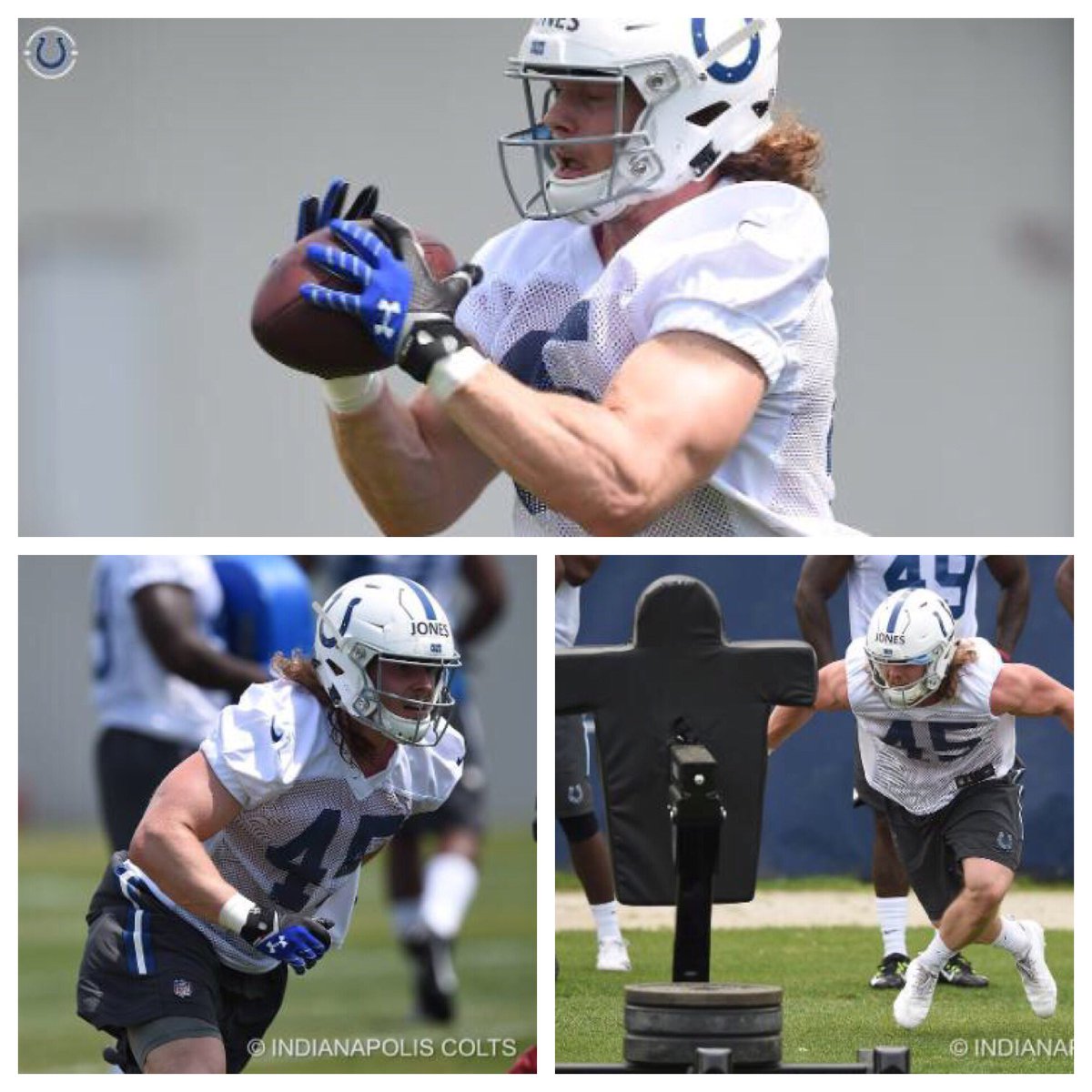 Josh_Miller54's tweet photo. A couple shots of our guy B.J. putting in the work with the Colts! #ONESV #CardinalsintheNFL https://t.co/OKsDSCTH7a