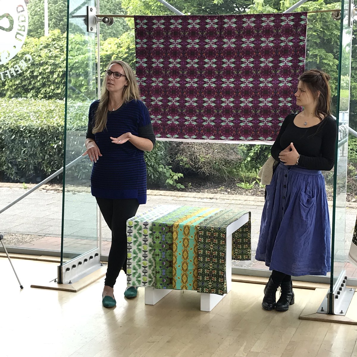 hamish_laing's tweet photo. Fascinating talk this afternoon by artist Karen Ingham and Prof Mary Cagan of @SwanseaUni about @MakersGuild #Deluge exhibition at @CraftintheBay. #climatechange highlighted through innovative art (and plankton!) https://t.co/fexAdaWldr