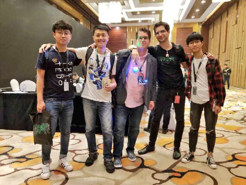 Dear <a href="/InfoSystir/">C-00000291*.sys emotional support team</a> I wore this shirt for your son was on stage &amp; meeting new people &amp; old friends here <a href="/defcon/">DEF CON</a> China in a pink shirt! Boys may unfortunately make fun &amp; act stupid when young! Men however know that all colors are for everyone! Tell him I said never stop being him! <3