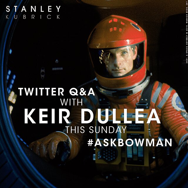StanleyKubrick's tweet photo. Join us tomorrow for a very special Q&amp;A with Dr. David Bowman himself, Keir Dullea. Tweet us your questions now using #AskBowman, for your chance to have them answered. #2001Turns50 https://t.co/UXTv0FKkTG