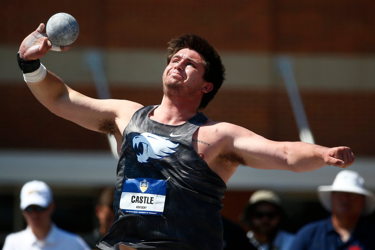 KentuckyTrack's tweet photo. #SECTF Men's shot put
4. Noah Castle: 63’1.5”/19.24m – 5 points | Two-foot+ PB, No. 5 UK all-time list
9. Nikolas Huffman: 61’2.25”/18.65m
10. Charles Lenford Jr.: 60’6”/18.44m
#UKTF #AlwaysForward https://t.co/TypSjChv7a