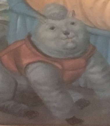 wtadppodcast's tweet photo. Follow up to previous Knockoff Goodwill find. Didn't realize our damn cat Pickles was in the painting. #GoodwillRocks https://t.co/WJAkBVMYQd