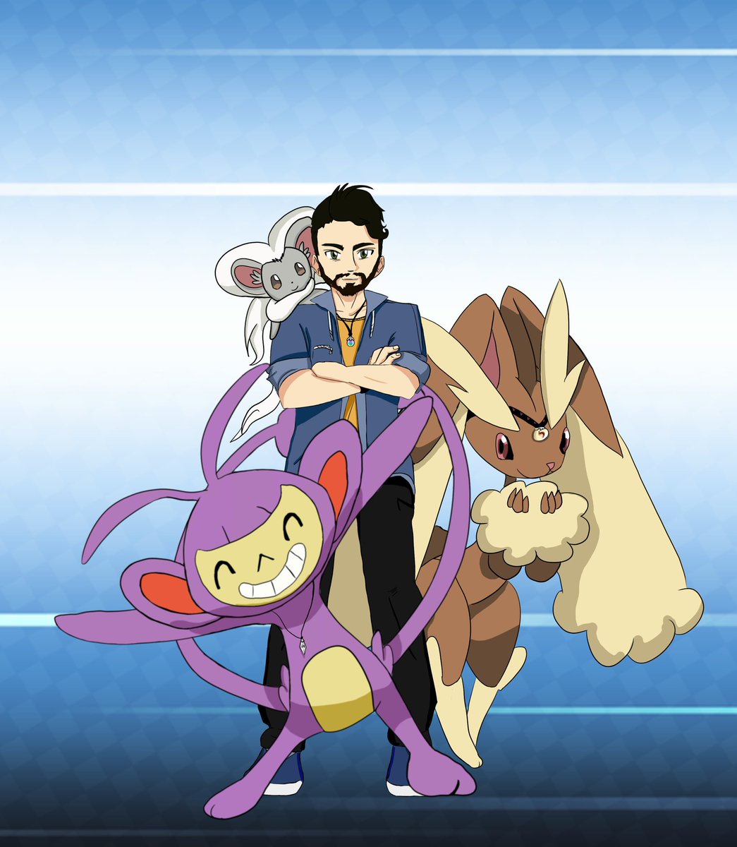 masQ_stuff's tweet image. #gymleadersona #Pokemon #Illustration #anime #digitalart