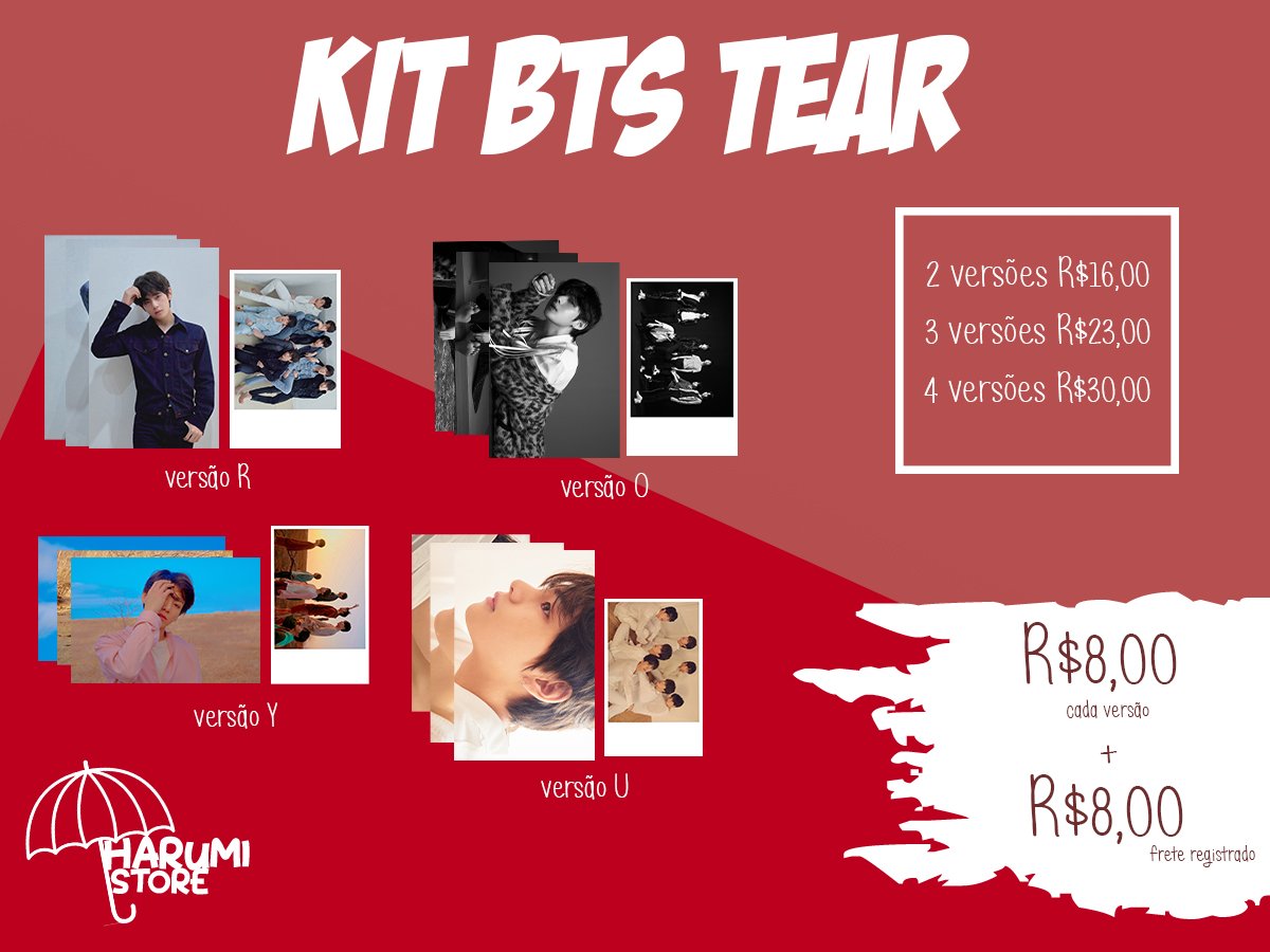 HarumiStore's tweet photo. 💫Kit BTS TEAR

- Form: https://t.co/syCK0vFSTO
- Pagamento apenas via depósito/transferência bancária
- Alguma dúvida? basta fala conosco https://t.co/p7TEXwv1Fp