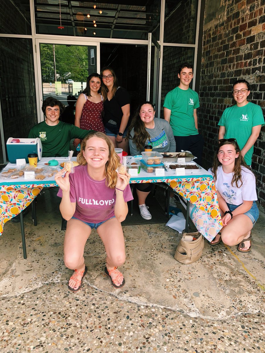 AthensHighYL's tweet photo. These peeps killed it at the bake sale today!! Camp is right around the corner so get pumped! Also word on the street is we only need a few more of you guys to come so you can give Pat a buzz cut!! https://t.co/L0R1eb24pP