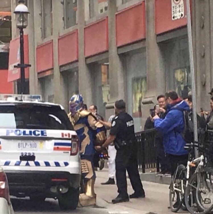 demopapii's tweet photo. The police doing what The Avengers couldn't. https://t.co/MwEXdNqSRQ