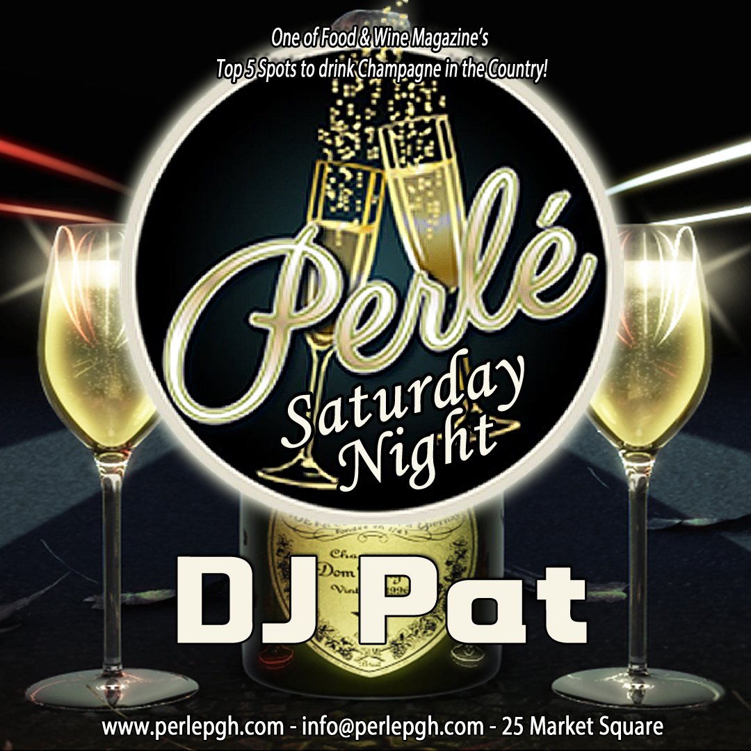 PerlePGH's tweet photo. It's time for the @PerlePGH Saturday Night party and DJ Pat Flaherty is bringing the noise starting at 10pm https://t.co/j2vDzOapXK