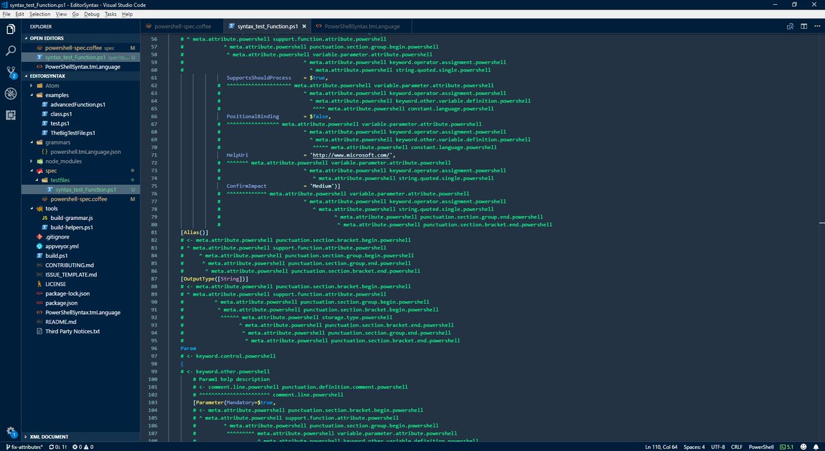 omniomi's tweet image. Do I really need to test everything? 😅
#Test #SyntaxHighlighting #VSCode #PowerShell #OmniDarkTheme