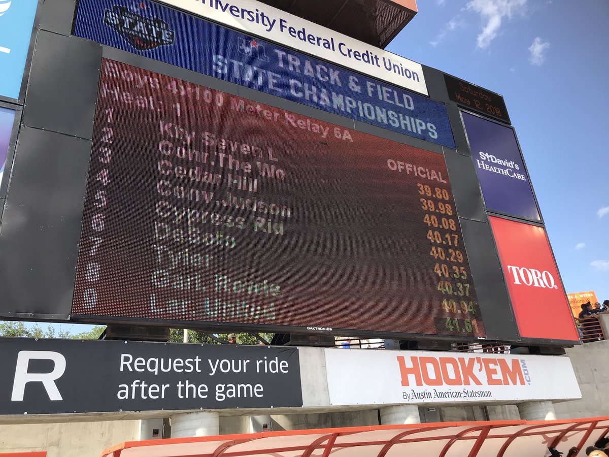Katy 7Lakes ties #2 all time 4x100 with 39.80 🏃🏽‍♂️💨💨