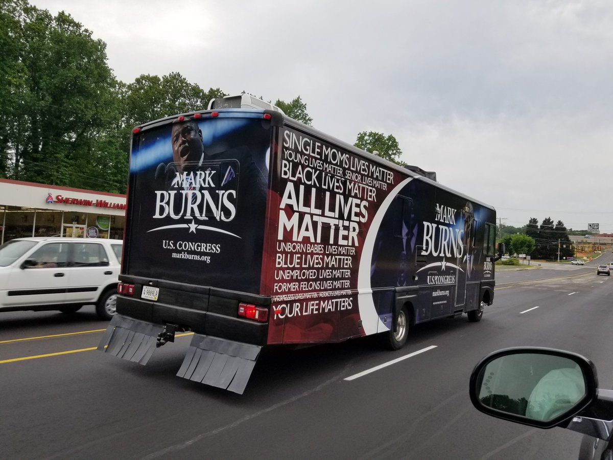 pastormarkburns's tweet photo. THANK YOU for the Love with the #BurnsBus sightings pics in #SC04 #BurnsForCongress https://t.co/KBIsjwf3SJ https://t.co/eiFhdouHnl