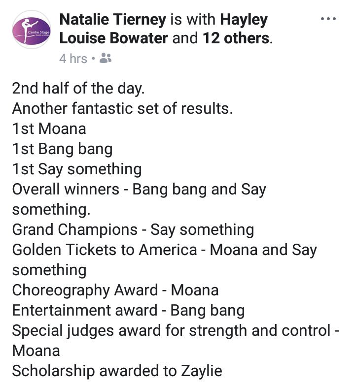 Emtudor1's tweet photo. Wow - what a day for Seren. So proud of her being a part of Moana and Bang Bang troupes with CSDA at Starpower comps #awards #dancefamily #serentudor #proudmom #dancediva https://t.co/0sih6kVtDD
