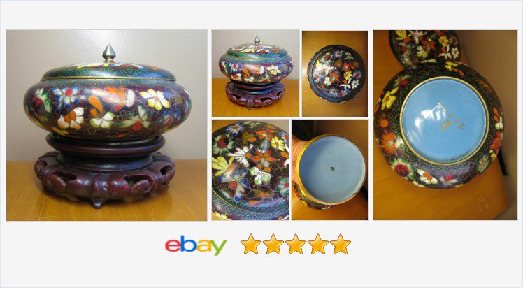 sonupsales's tweet photo. RARE Signed ROBERT KUO #CLOISONNE ENAMEL FLORAL covered Jar Box w/ Stand | eBay #Robertkuo #california
https://t.co/RR59jOQX4Q https://t.co/CsmV2NimW0