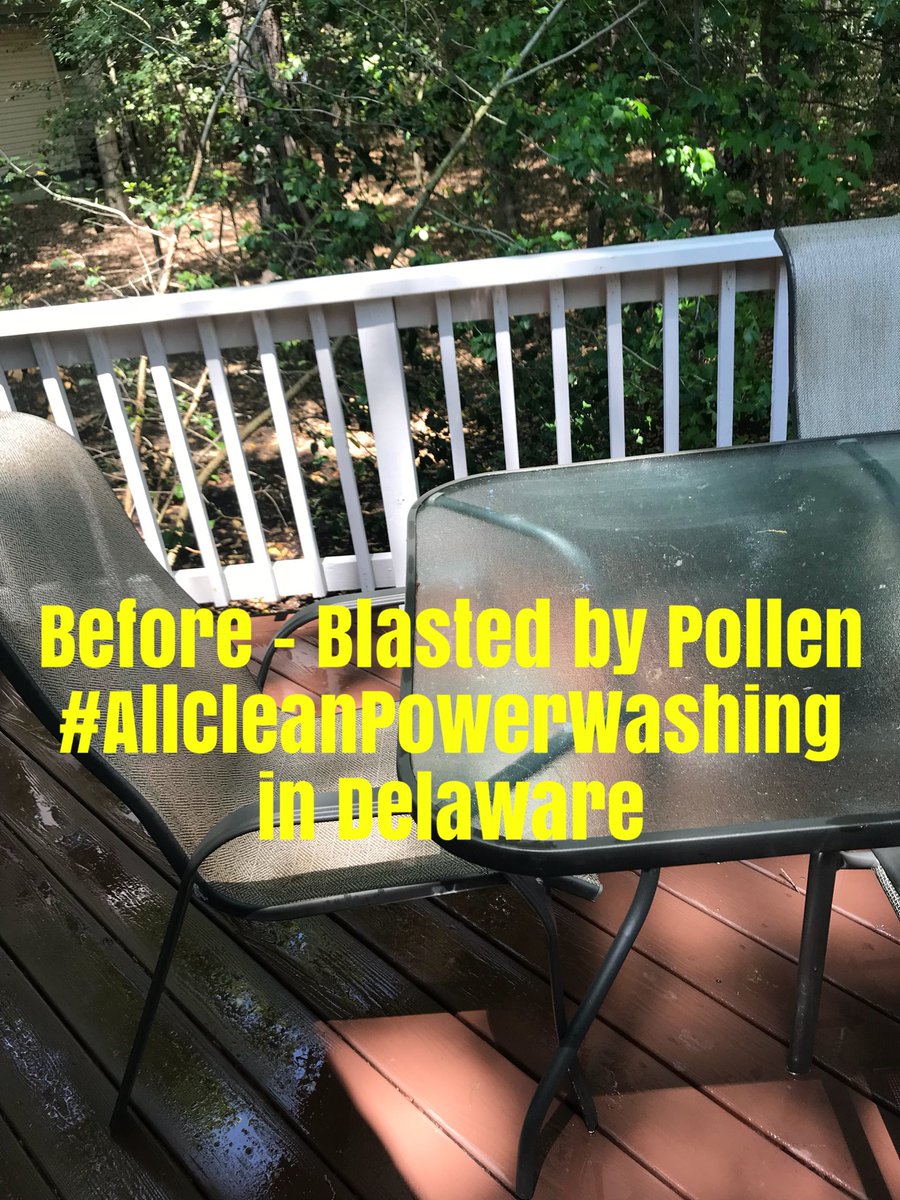 GwynethJones's tweet photo. Beach house pollen #downyocean is NO joke! Thank goodness I found 
#AllCleanPowerWashing in Delaware They showed up on time, did a thorough job, &amp; now I can enjoy my screened in porch again! I’m also ready for my summer renters! #BethanyBeach #coastalcottagede @RQDEMD https://t.co/fwnp9aoLRp