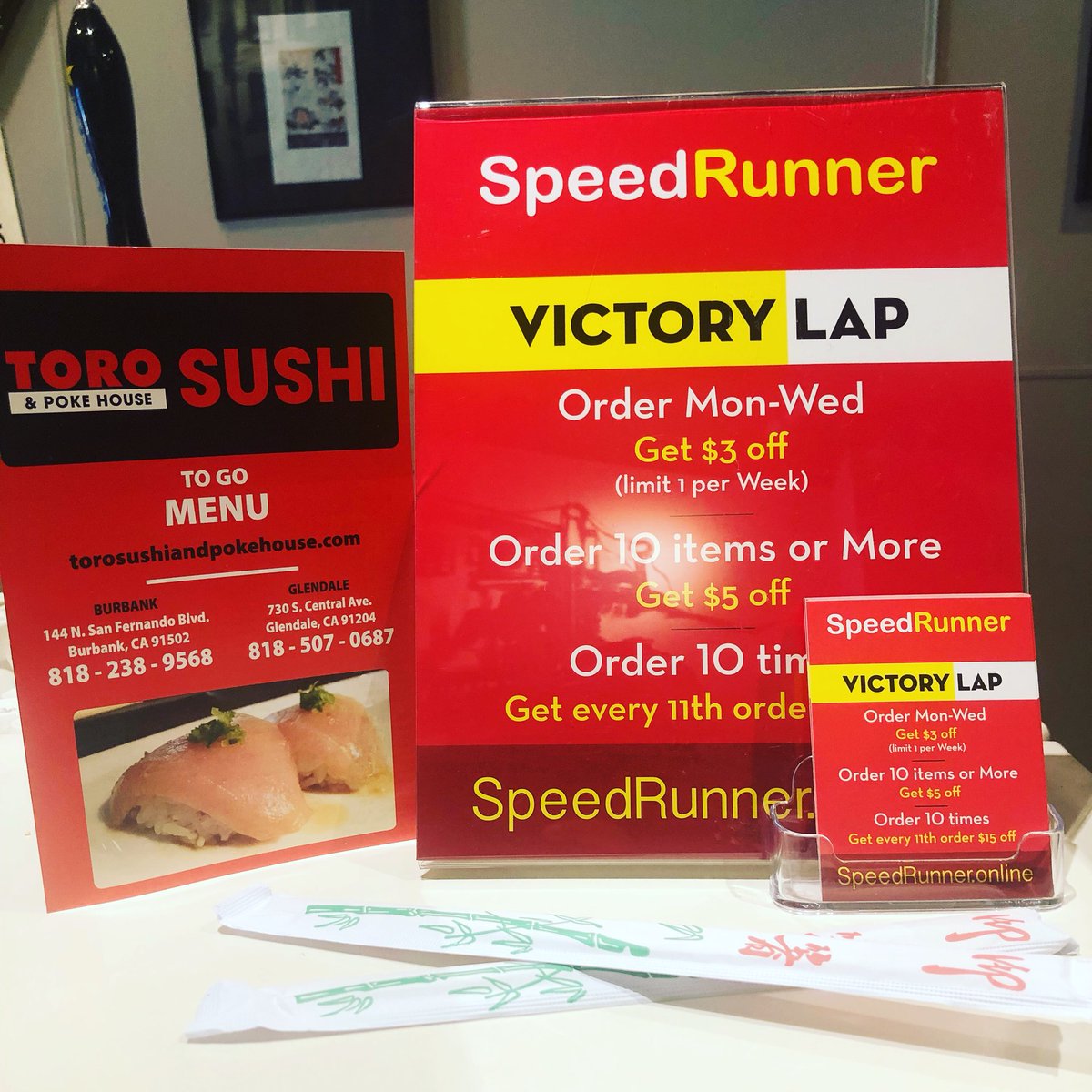 SpeedRunnerLA's tweet photo. We like to Welcome @torosushiandpokehouse to SpeedRunner. Exciting New Sushi and Poke Bar providing Excellent Taste π
Coming This Summer!
#speedrunneronline #dontwaitinlineorderonline #victorylap
#torosushiandpokehouse #SpeedRunner.online https://t.co/Ol9PJXZbcz