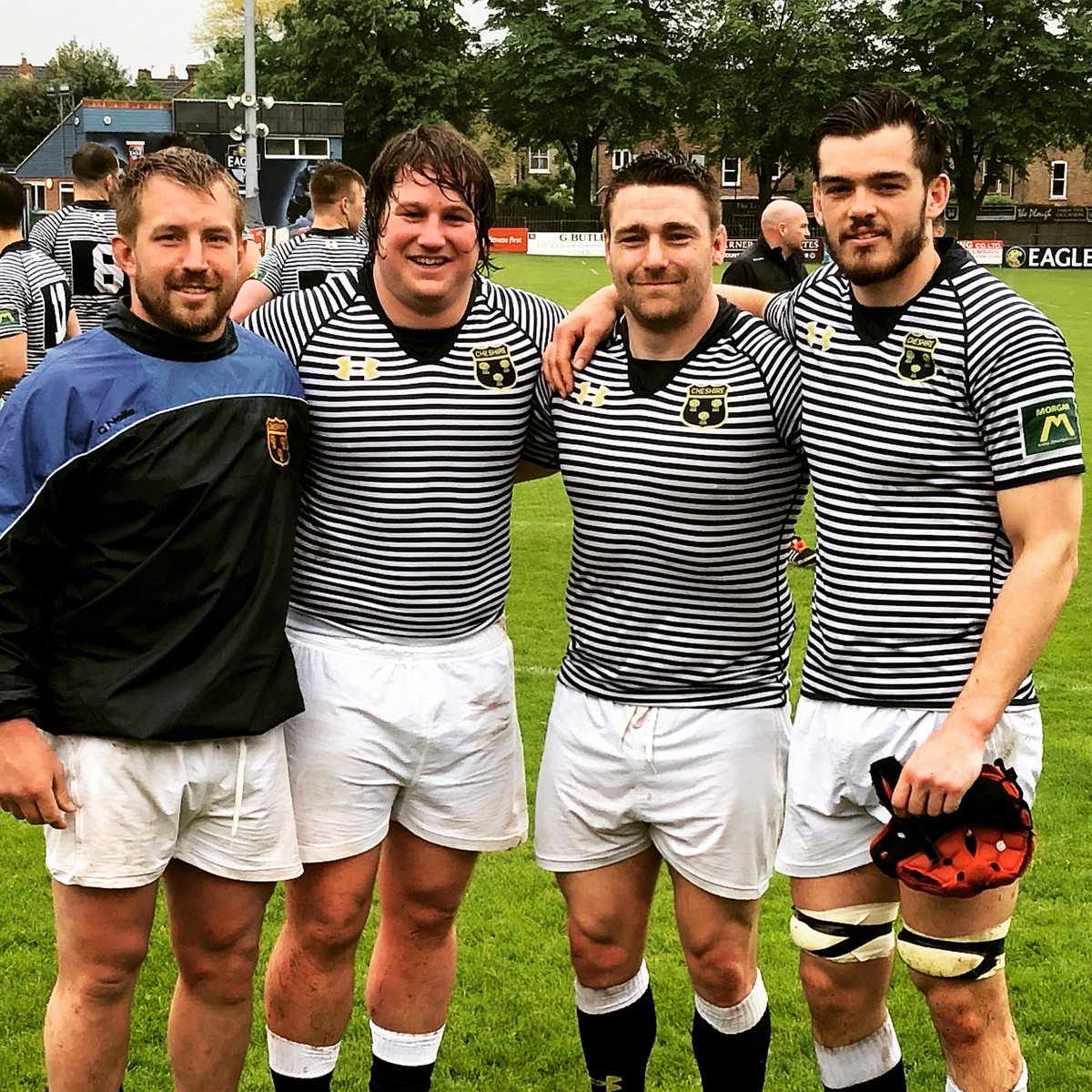 RUFCChester's tweet photo. Well done to Cheshire today on their 41-24 win against East Midlands. A Special well done and shout out to Chester’s 4 players that represented Cheshire today @CheshireRFUNews Mike Craven, Alick Croft, Andy Baston &amp; Kyle Joseph https://t.co/dfDd2dyqRf