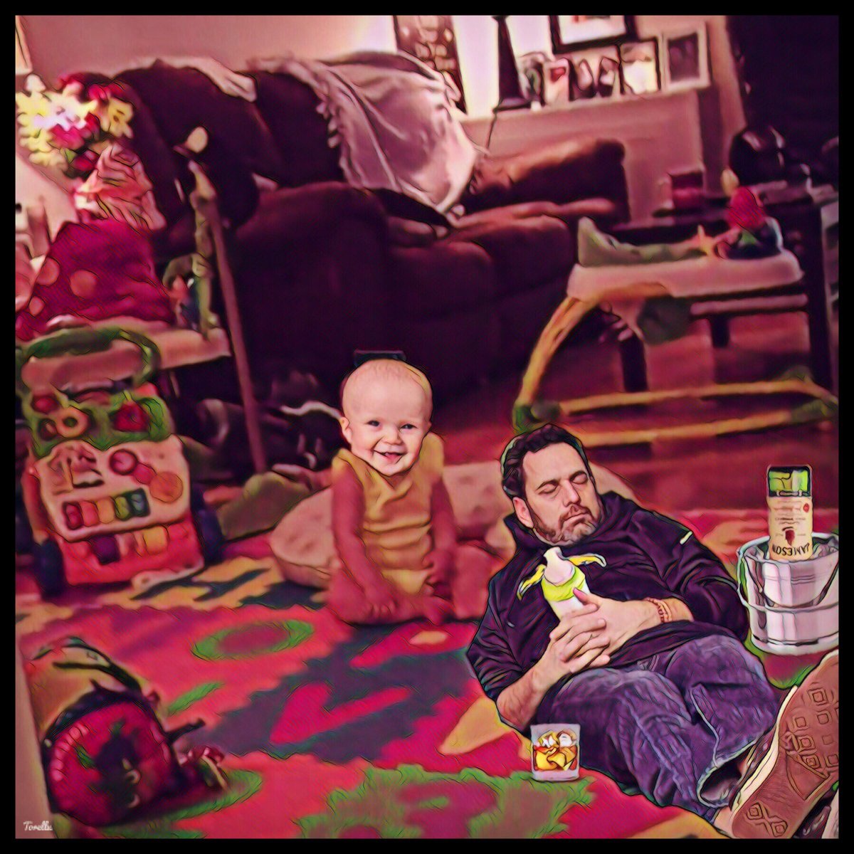 SteveTorelli's tweet photo. @genobisconte #SleepyGeno #GenoBomb #BisconteDayCare #BabyPiper https://t.co/KLPNFlw7EC