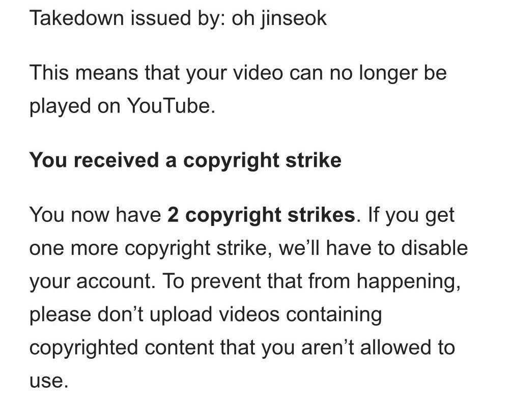 parkdohas's tweet photo. PLEASE READ. 
if you have uploaded any videos with jinseok in them to youtube, please put them on private or else you risk losing both your videos and your channel. 
#boys24 #오진석 #소년24 https://t.co/bIdR0vR7uJ