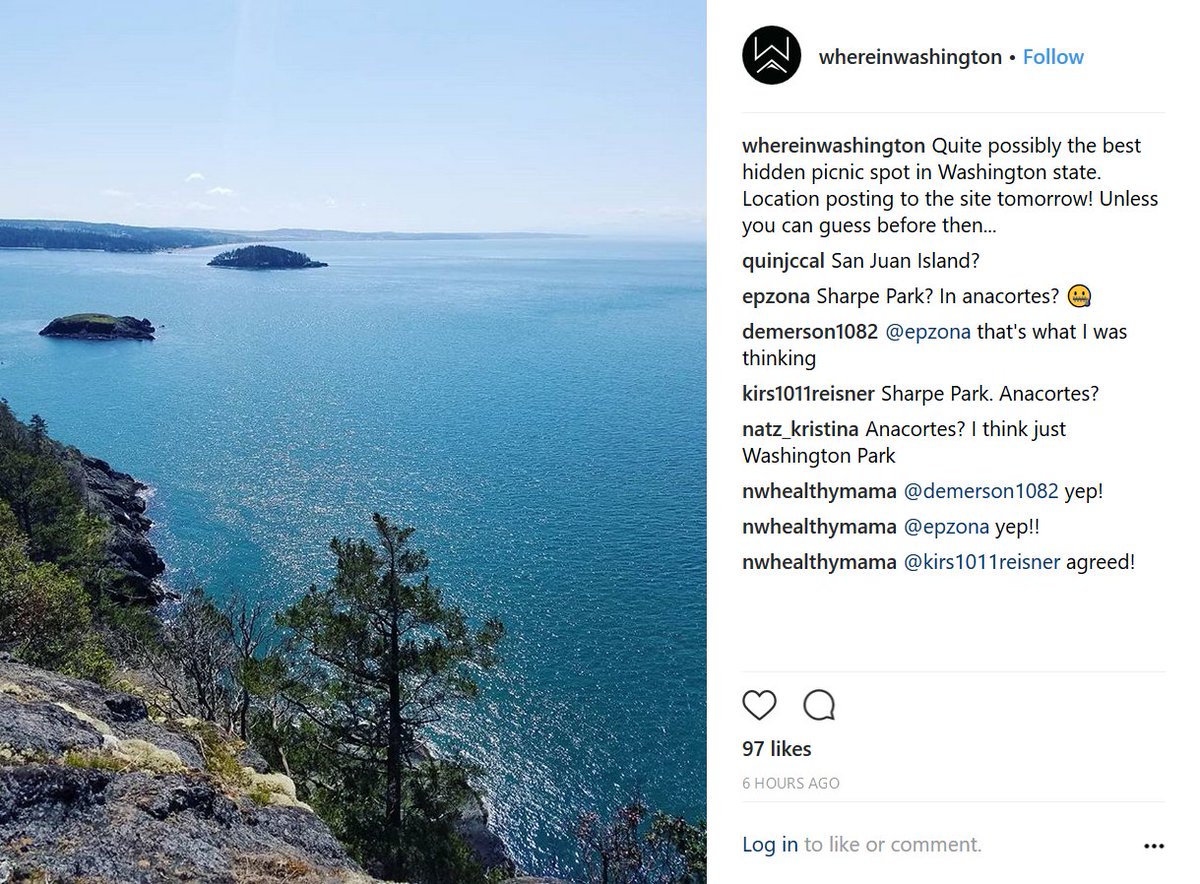 whereinwa's tweet photo. It's a beautiful weekend for a spring picnic. Can you believe this  weather Washington?! The Best Hidden Picnic Spot in Washington State: https://t.co/Vb1qi4p6aZ … #washingtontrails #anacortes #pacificnorthwest https://t.co/PUkHV5lc5w