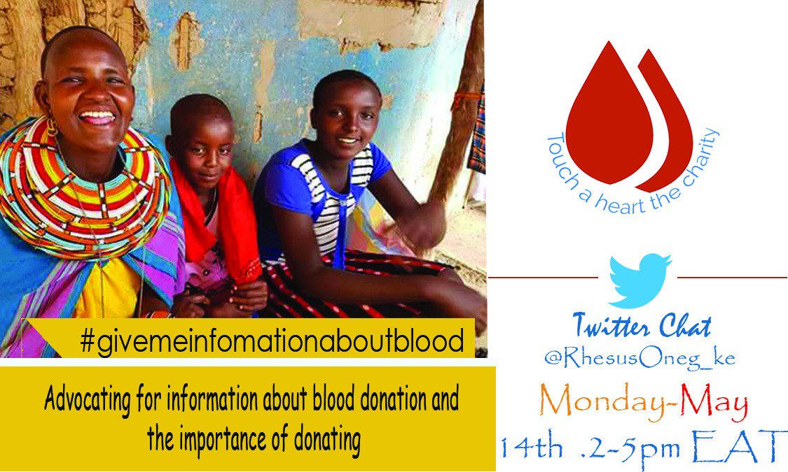 RhesusOneg_Ke's tweet photo. Ahead of our community advocacy outreach, join us on Monday for a live chat  from 2-4pm EAT @DrGithaiga @njokingumi @KNBTSOfficial @PhilipOgola @MarthaKarua @Mureithimugo @MOH_Kenya @Habitat_org @@TheBloodLink @daisy_korir @DrMercyKorir #givemeinfoaboutblood https://t.co/5RQdeogvNX