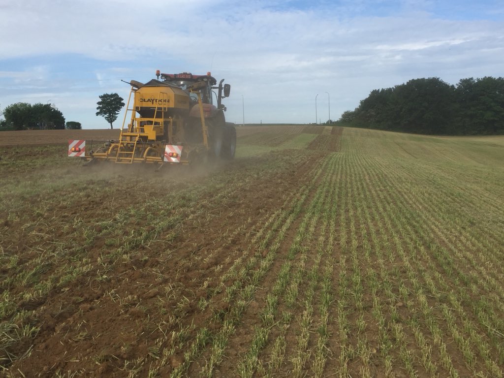 GreenfarmP's tweet photo. Seeding corn in strip till with Claydon drill @ClaydonDrill @Regenacterre https://t.co/UgRH0UlCcE