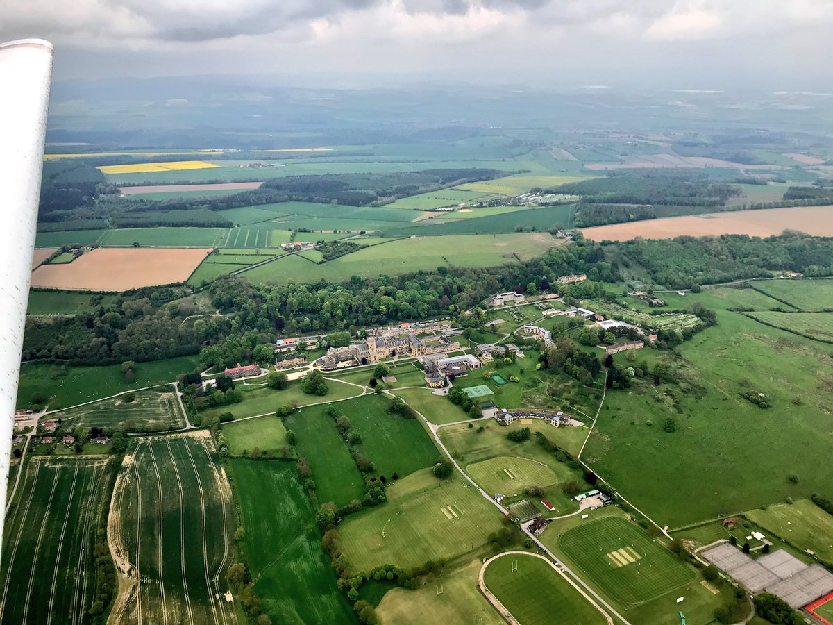 CharlesWillo's tweet photo. Lovely to fly over @AmpleforthColl today and to see the busy sports fields https://t.co/LTPP5TcG8B