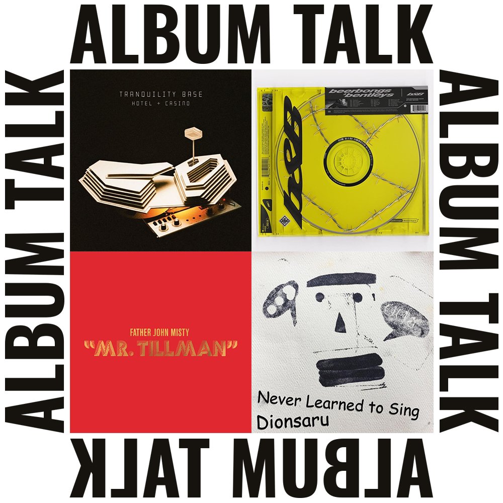 AUMusicBlog's tweet photo. Arctic Monkeys, Post Malone, Father John Misty, Dionsaru? @chad_hayes_fyh dives head first into four album album talks. Some suck, and some are incredible. Find out which is which! https://t.co/0NCNKWBrFm https://t.co/Mkd5k8zCzR