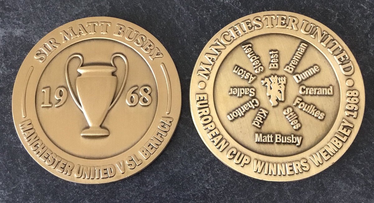 United Champions Of Europe 1968 50th Anniversary Medal/Coin
JUST £5.99 Inc FREE UK POSTAGE - Double Sided
thebadgemanltd.co.uk or pay direct to paypal using the link
paypal.me/THEBADGEMANLIM… #1968 #ManUtd #50thanniversary