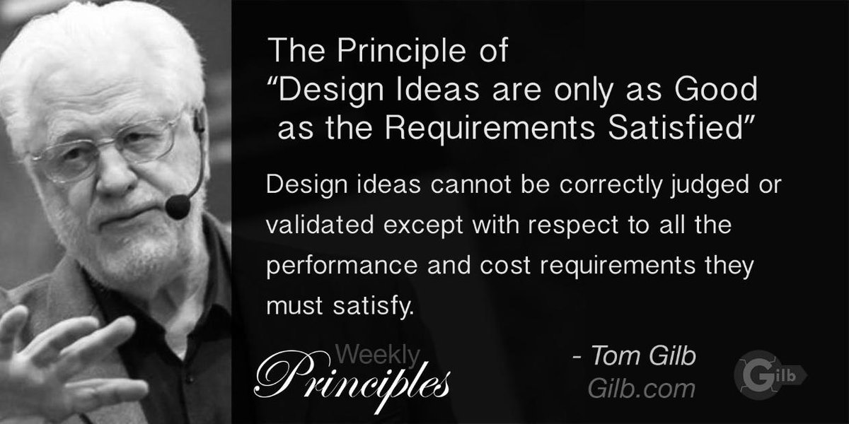 kaigilb's tweet photo. The Principle of "Design Ideas are only as good as the Requirements Satisfied"

from #ValueFirst Weekly #Principles
https://t.co/bNNwrN1cAf https://t.co/SBeBkiWKVT