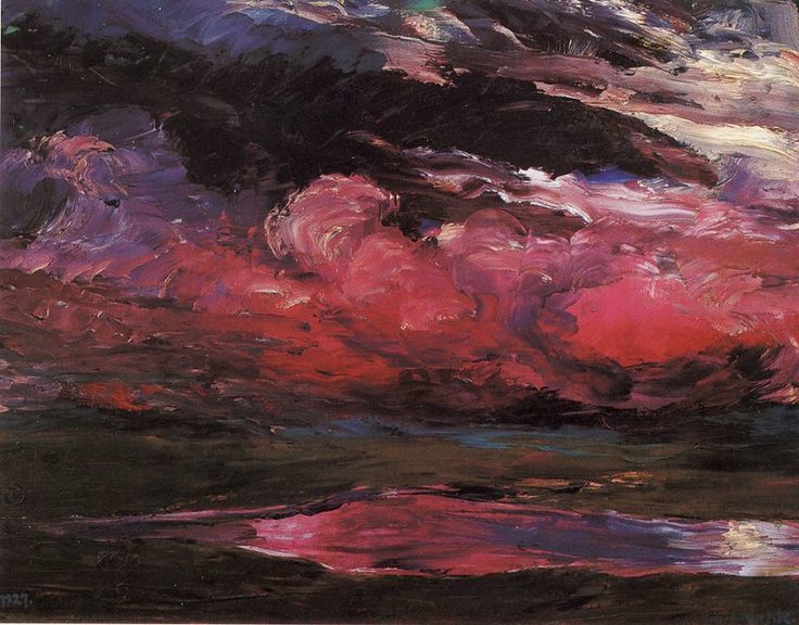 adev27's tweet photo. Just Pinned to L'art de l'interprétation du paysage - The art of landscape interpretation: Emile Nolde: Drifting Heavy Weather Clouds, 1928. https://t.co/rY0aGqo7Gy https://t.co/EwVCyLaFS5