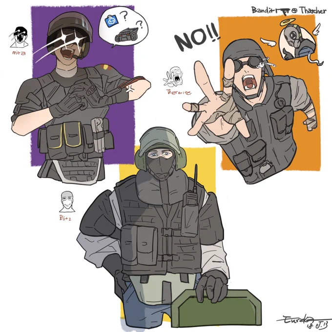 #r6s Expression challenge 2. Tried best not to make it looks weird but didn't help 