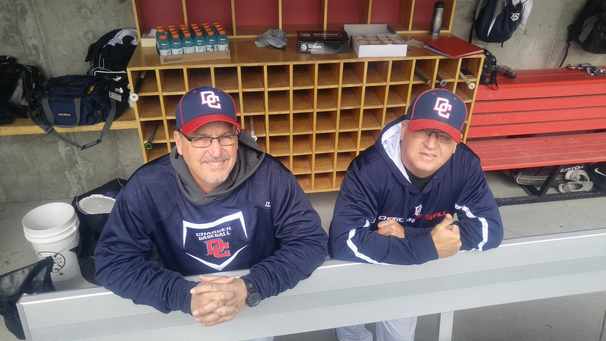 ChargersBasebal's tweet photo. Lots of baseball knowledge with these two coaching. @markforsman20 Illies doesn't have Twitter (still uses Aol messenger and MySpace somebody @csspringers help him out) #thankswhitey #thankstim https://t.co/47Kve0JbnE