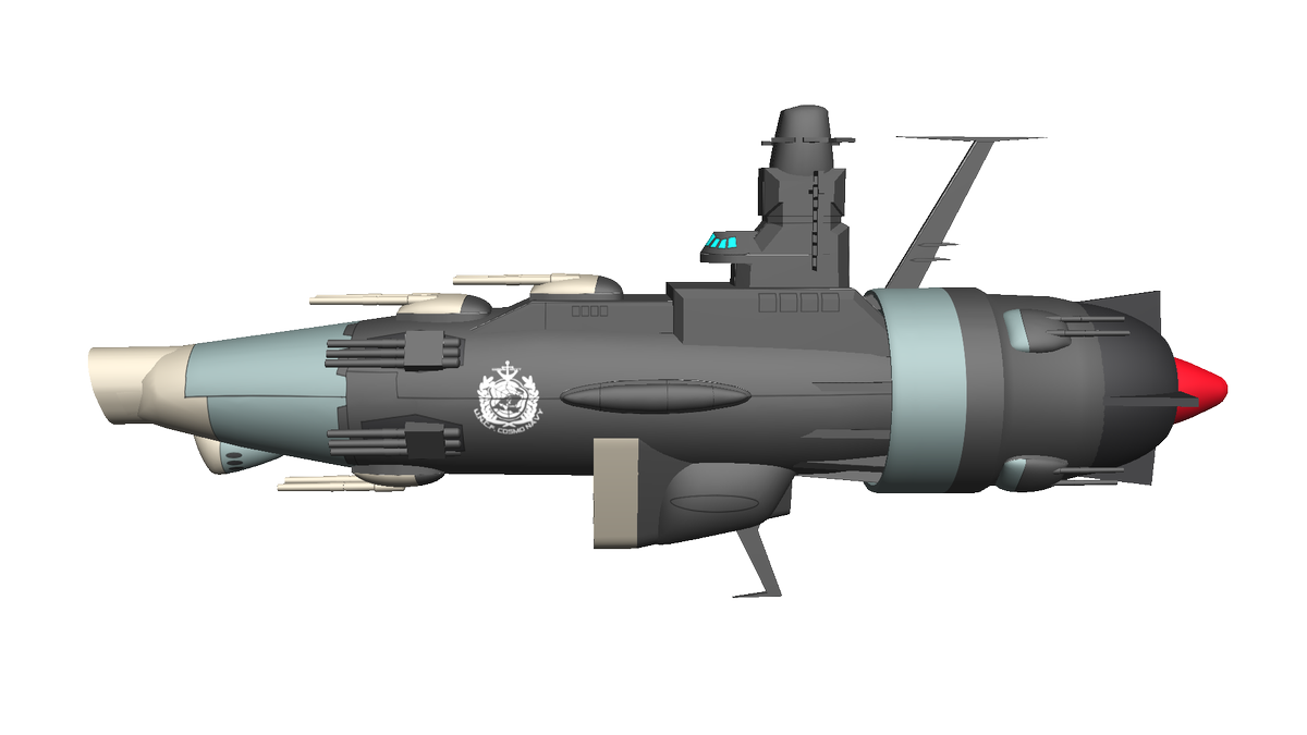 ミレーネル リンケ中尉 なんか ショボい上にずんぐりしてるけど パトロール艦っぽい張りぼても作った これで 蛮族ミサイルで 串刺しにするシーンとかも作れるかな Yamato22 Yamato2199 宇宙戦艦ヤマト