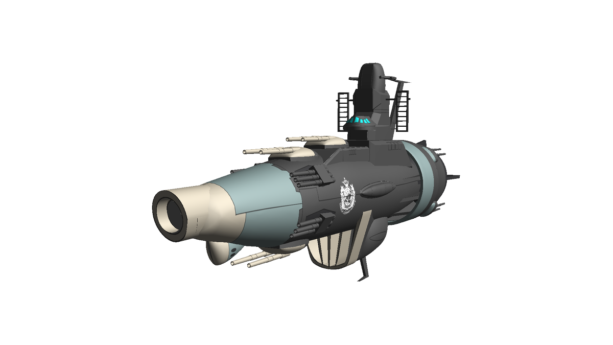 ミレーネル リンケ中尉 なんか ショボい上にずんぐりしてるけど パトロール艦っぽい張りぼても作った これで 蛮族ミサイルで 串刺しにするシーンとかも作れるかな Yamato22 Yamato2199 宇宙戦艦ヤマト