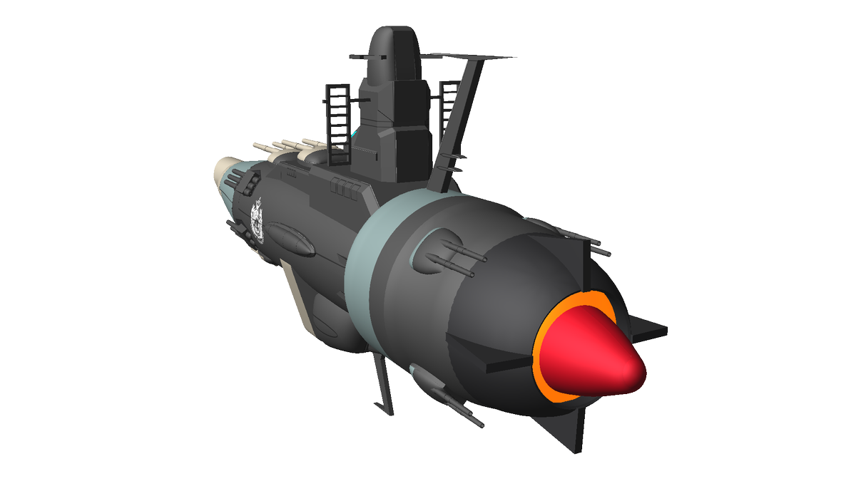 ミレーネル リンケ中尉 なんか ショボい上にずんぐりしてるけど パトロール艦っぽい張りぼても作った これで 蛮族ミサイルで 串刺しにするシーンとかも作れるかな Yamato22 Yamato2199 宇宙戦艦ヤマト