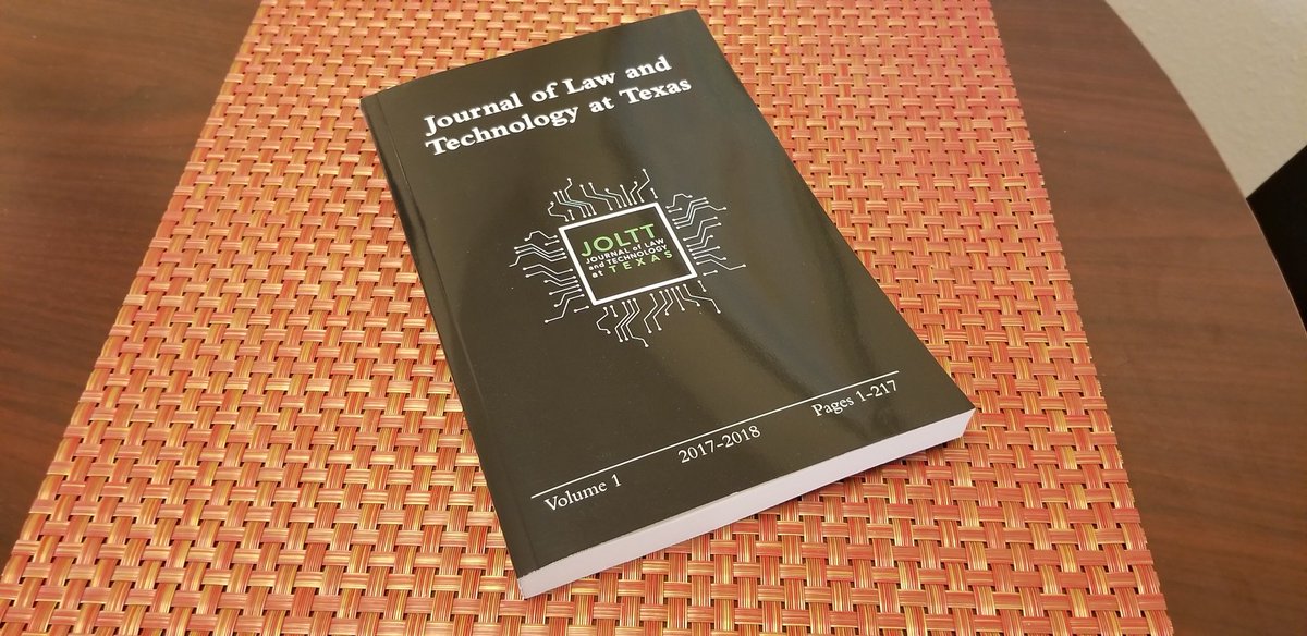 Journal of Law and Technology at Texas tweet media