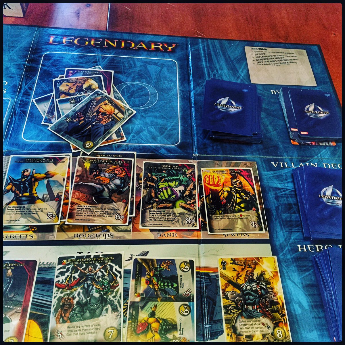 PacificNW_Gamer's tweet image. As a #houserule we play with the bystander and wound Deck face down so you don't know if you will be grabbing a special one or not! How do others handle this? Do you play face up seeing what is coming? #marvel #legendary @UpperDeckEnt  #boardgames
