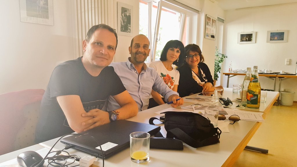 himis2017's tweet photo. The greek team from Corfu.#ErasmusPlus #Erasmus #corfu #Germany #TEACHers #heritage #inclusion4all https://t.co/ihQep0s1mq