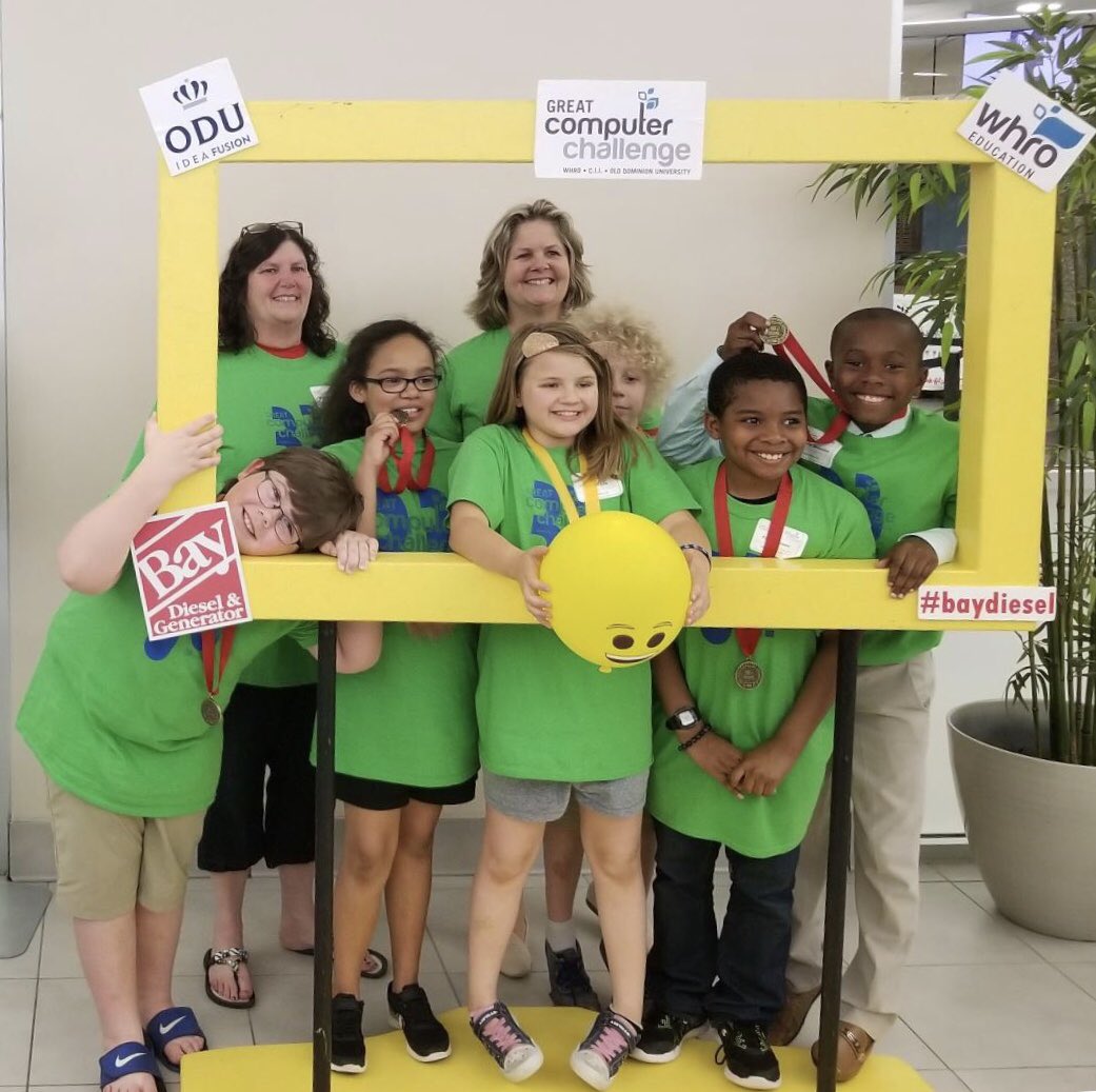 KhristaBrownlee's tweet photo. Placed 2nd out of 11 teams in the Great Computer Challenge for Level 2 in Visual Programming/Coding...not bad for his first time...these competitions are serious I see #GCC #greatcomputerchallenge #coding #futureengineer #odu #bmes #ycsd https://t.co/bvc94C9Y4p