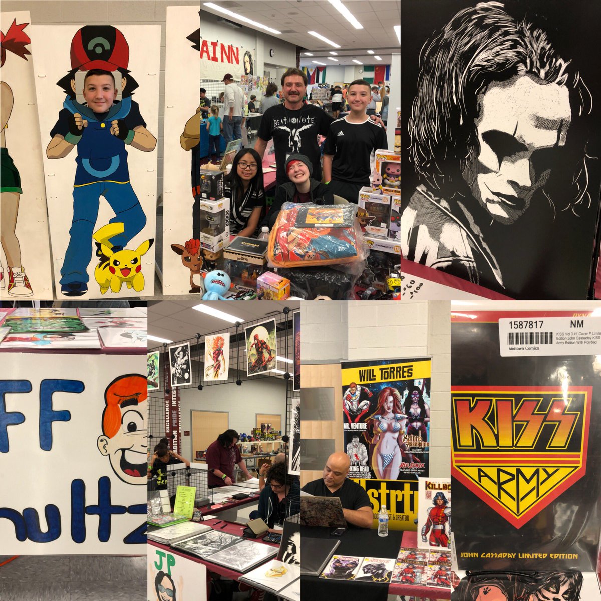Funzaianime's tweet photo. Had a great time at the Phillipsburg HS  Comic Con today, can’t wait till next year 😃 if you didn’t make it, come see us at Clover Con in Bridgewater on Saturday 5/19 #anime #manga #gundam #gunpla #comics #clovercon https://t.co/L85B8Lv3Kh
